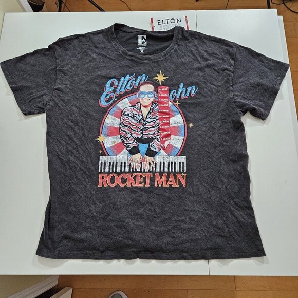 Elton John T Shirt Womens XL Black Rocket Man 2024 HST Global Ltd Official Merch - Picture 8 of 13